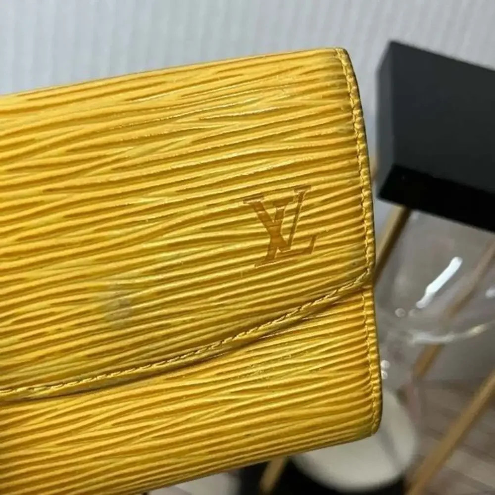 Louis Vuitton Yellow Epi Card/Coin Case